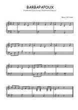 Téléchargez l'arrangement pour piano de la partition de Barbapoux en PDF